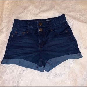 Aeropostale’s Dark Wash High Waisted Short Shorts